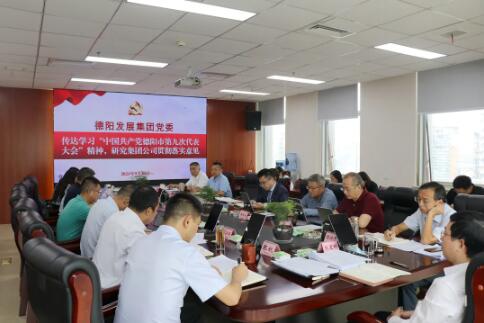 德陽發展集團黨委傳達學習市第九次黨代會精神